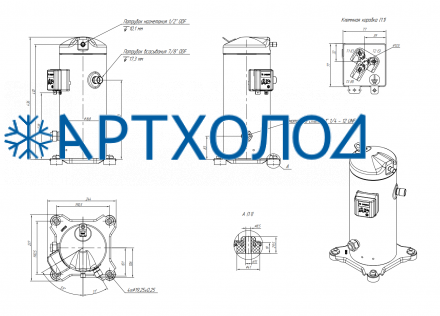 Компрессор спиральный RCM51E4LT7CA (141R8832) Ридан Компрессор спиральный RCM51E4LT7CA (141R8832) Ридан