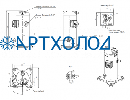 Компрессор спиральный RCM09E4LT7CA (141R8812) Ридан