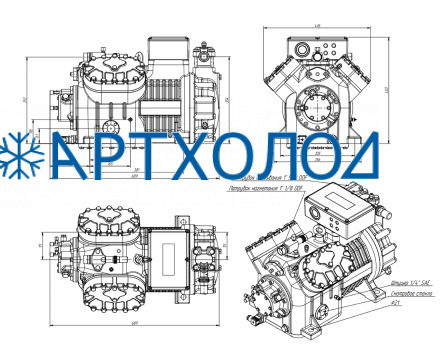 Компрессор поршневой R4N19E4K (HBP) Ридан