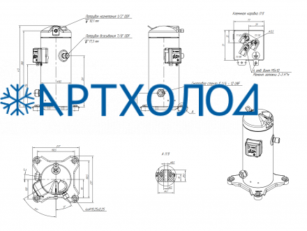 Компрессор спиральный RCM30E4LT7CA (141R8826) Ридан
